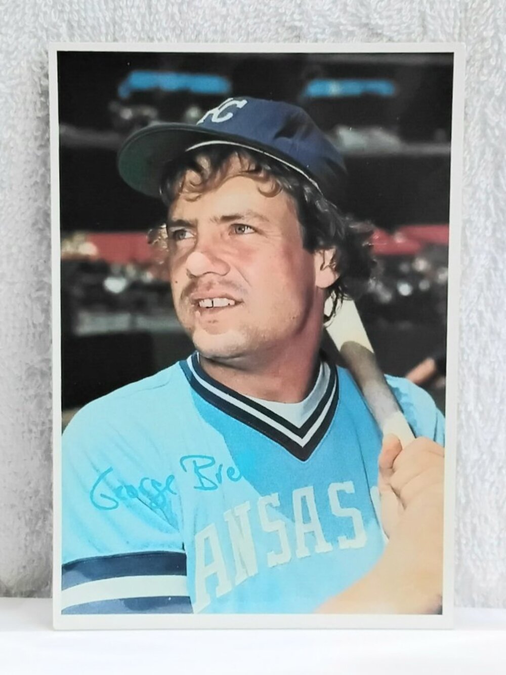 3/$25 VG/E 1980 Topps 5" x 7" George Brett Jumbo MLB Signature Card 14!!